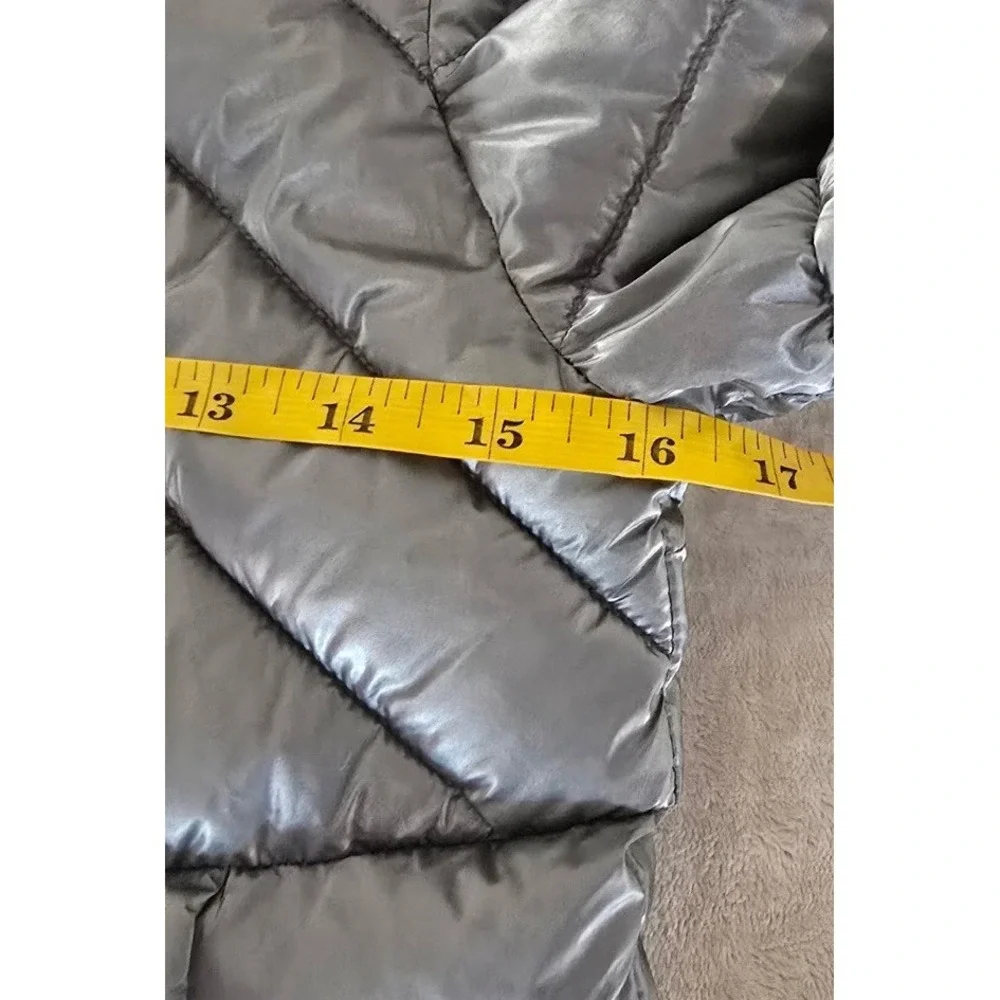 Zara‎ Puffer Jacket Kids Girls M 10 Silver Insulated Quilted